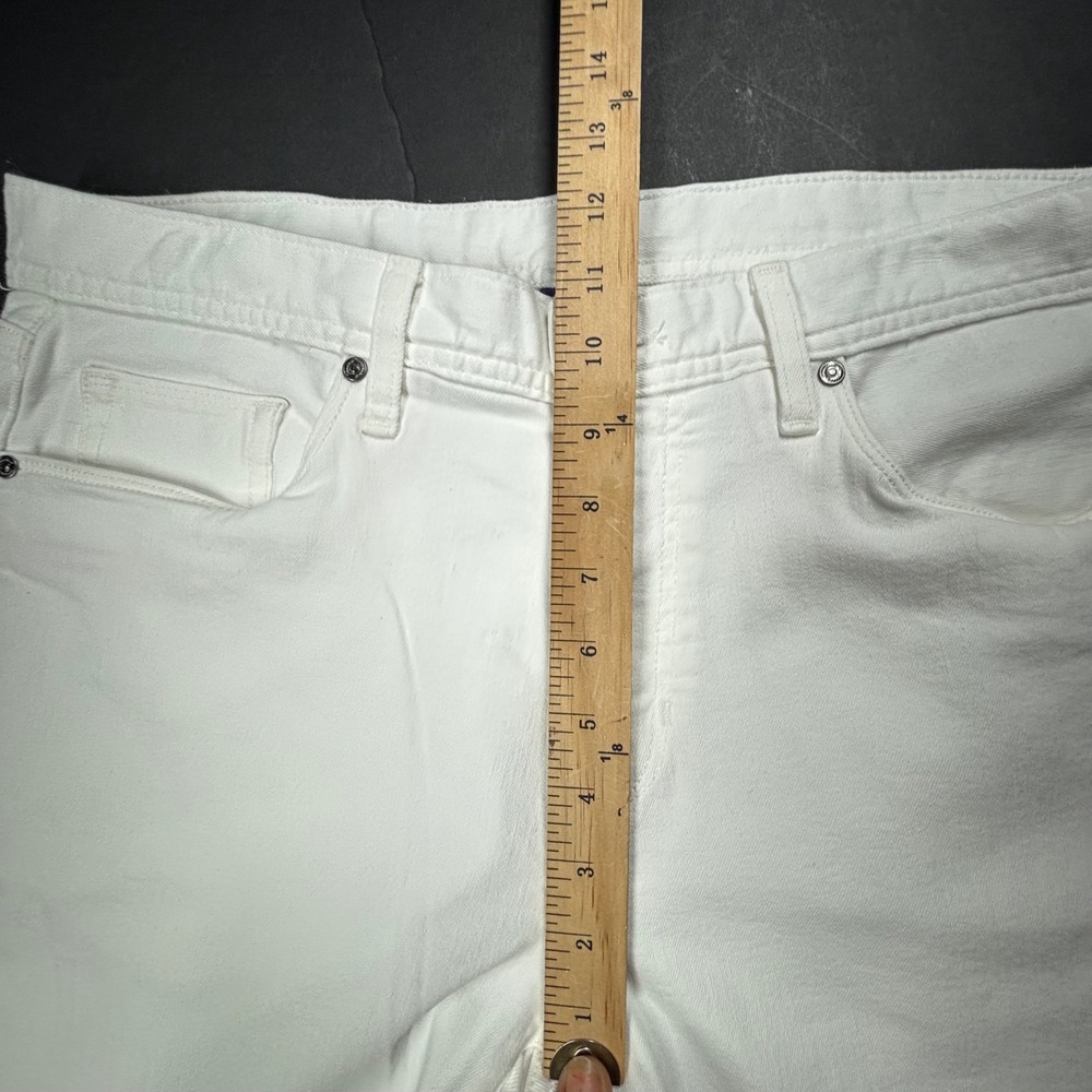 Johnny-O Atlas Mens White Slim Straight Stretch Jeans 34x34 Summer Cotton EUC - Picture 7 of 10